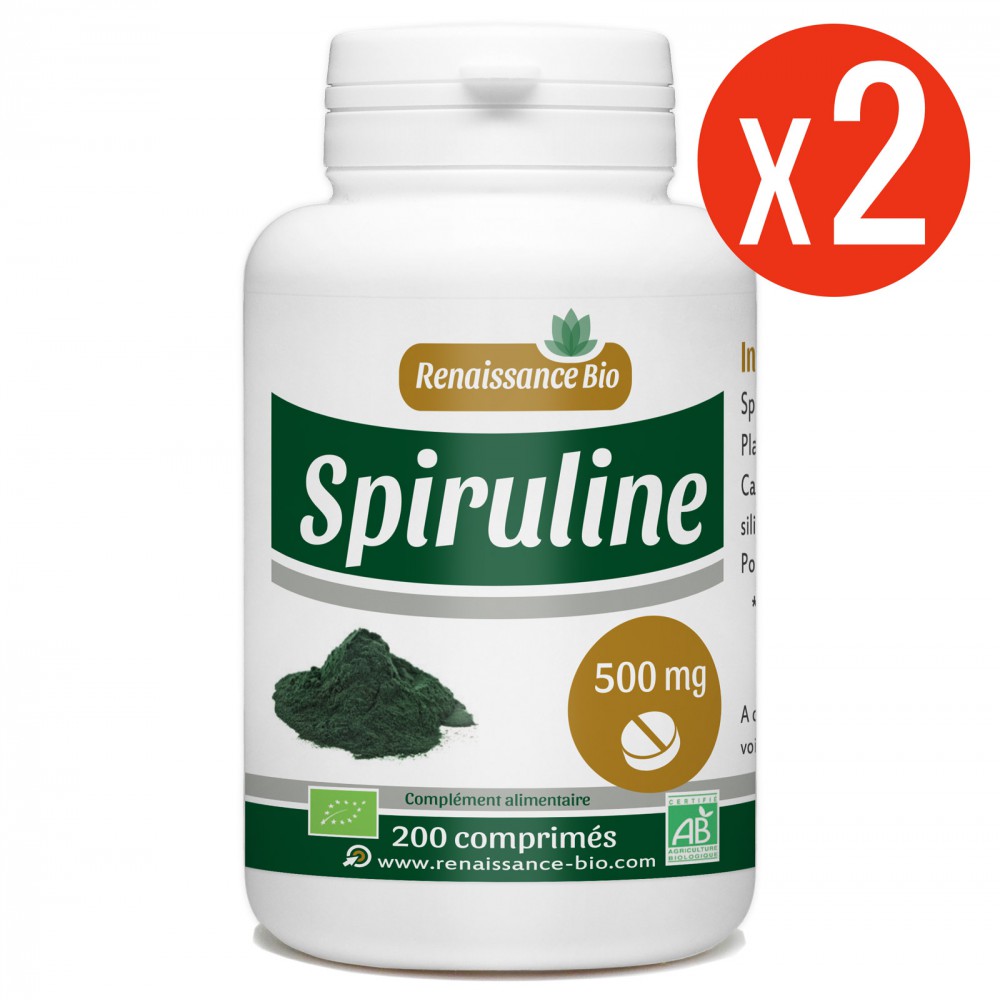 Spiruline 400 comprimés à 500 mg