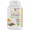 Curcuma et Poivre Noir Bio 300mg - 200 gélules végétales