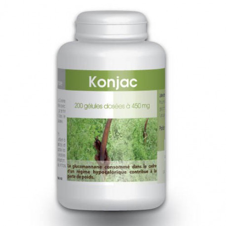 Konjac - 200 gélules à 450 mg