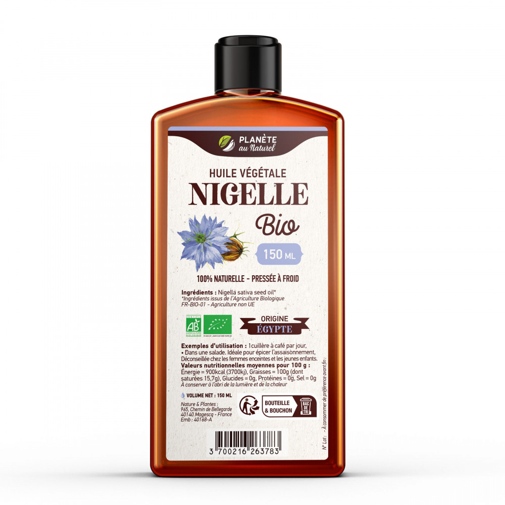 Huile de NIGELLE Biologique - 250ml - Cosmos Organic - Planète au Naturel