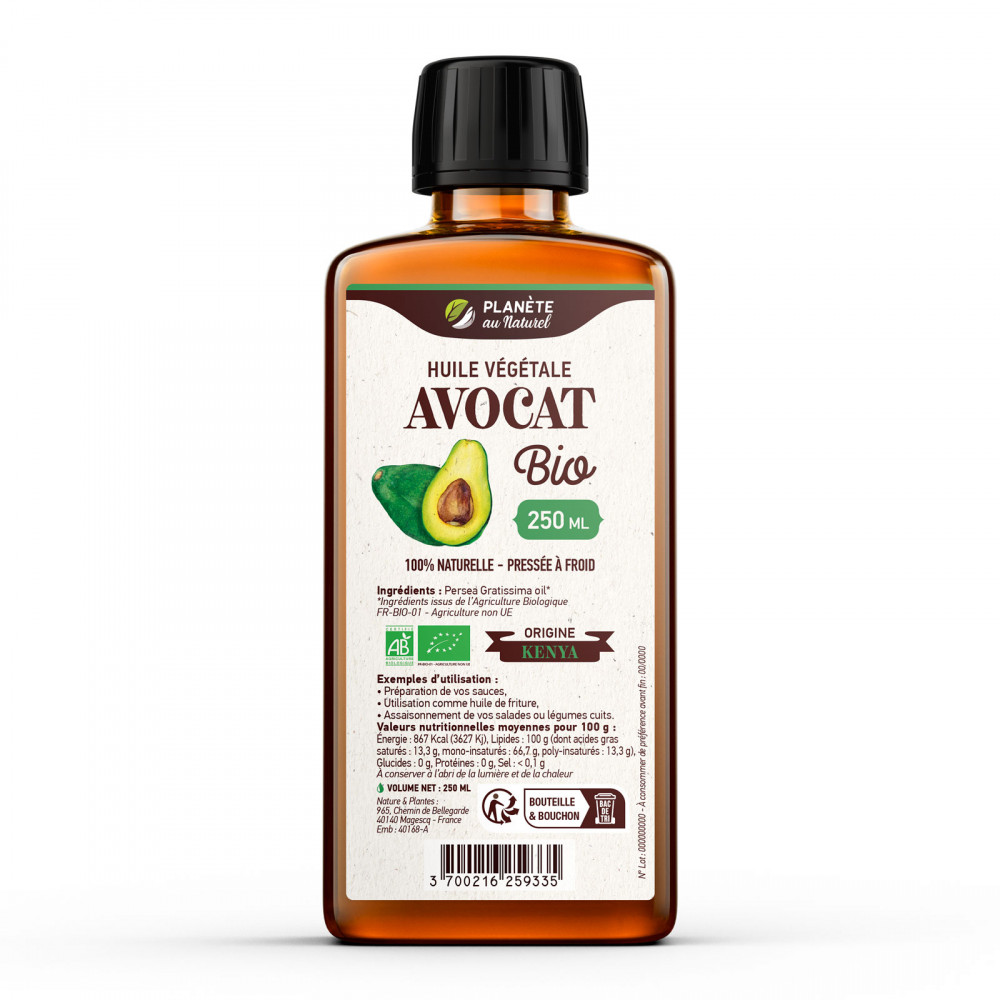 Huile de AVOCAT Biologique - 250ml - Cosmos Organic - Planète au Naturel