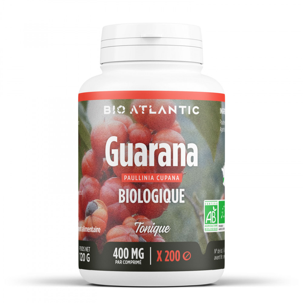 Guarana biologique - 200 comprimés à 400 mg