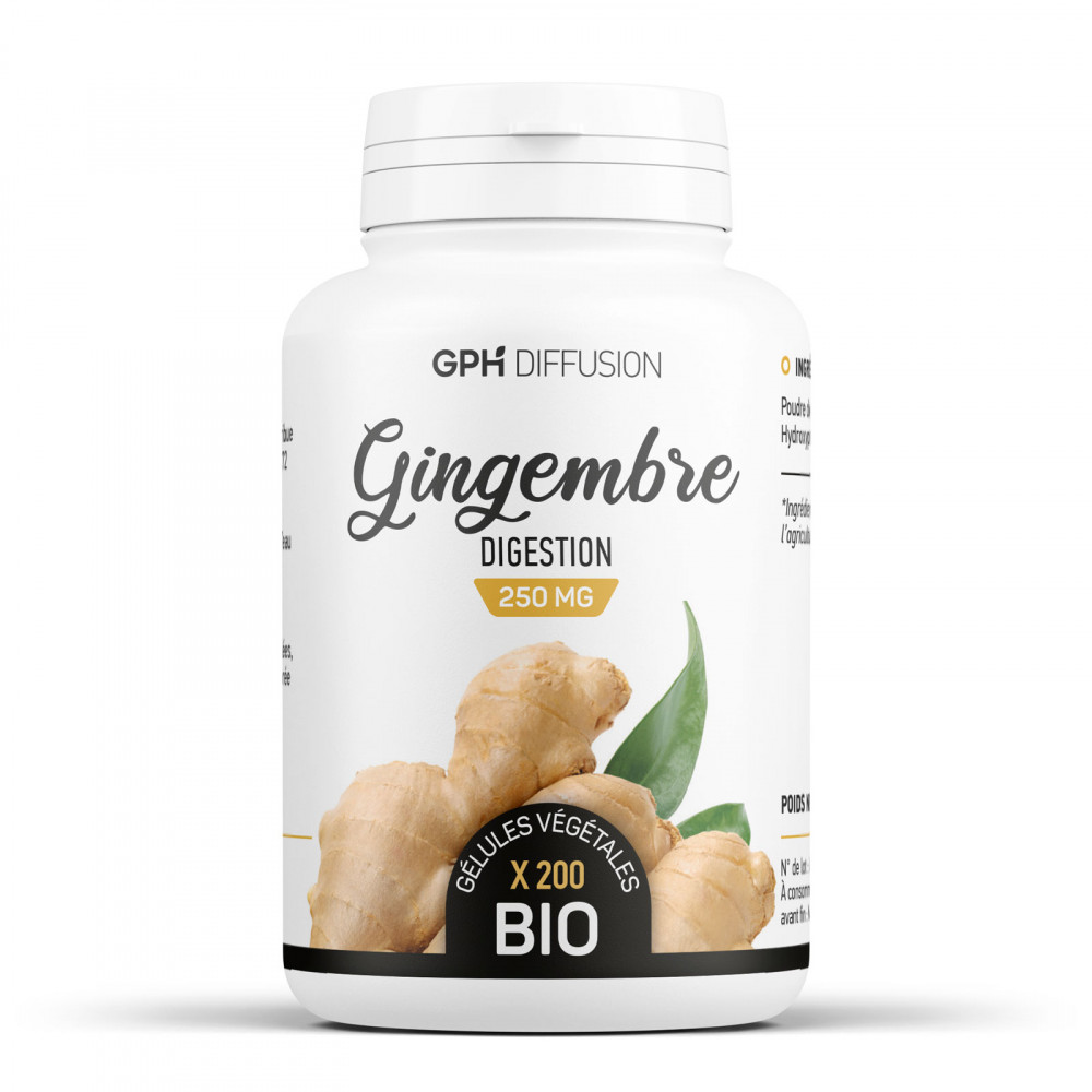 Gingembre Bio - 200 gélules végétales