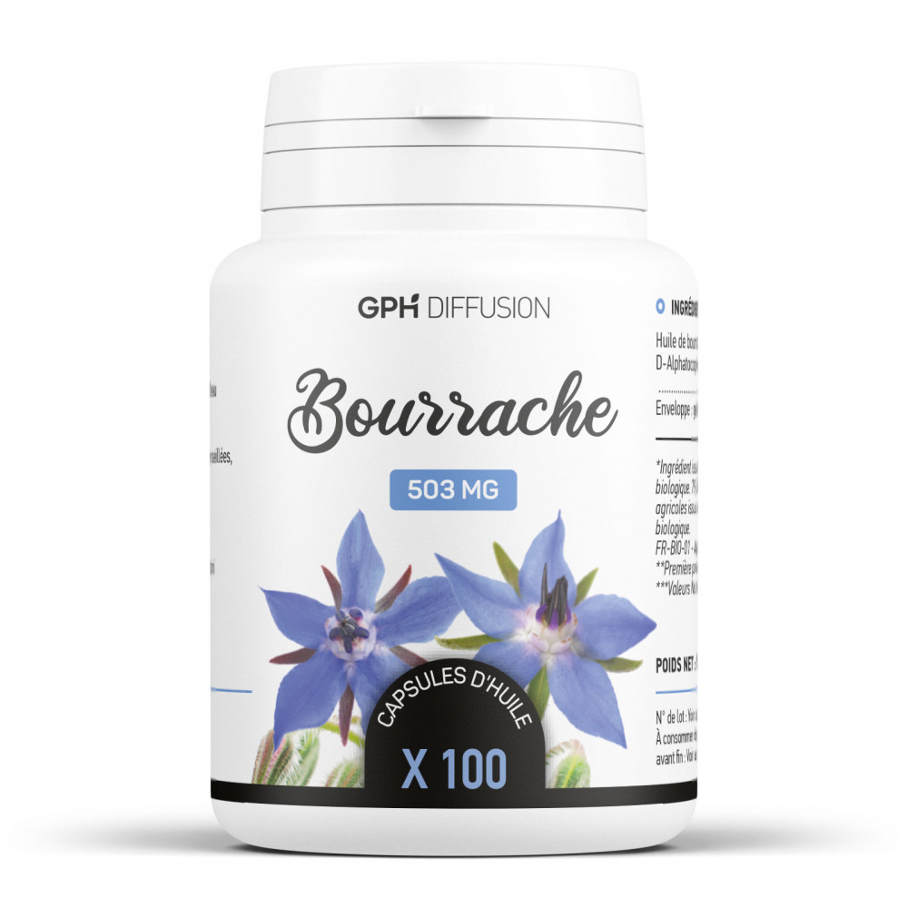 Bourrache Bio - 100 capsules à 500 mg