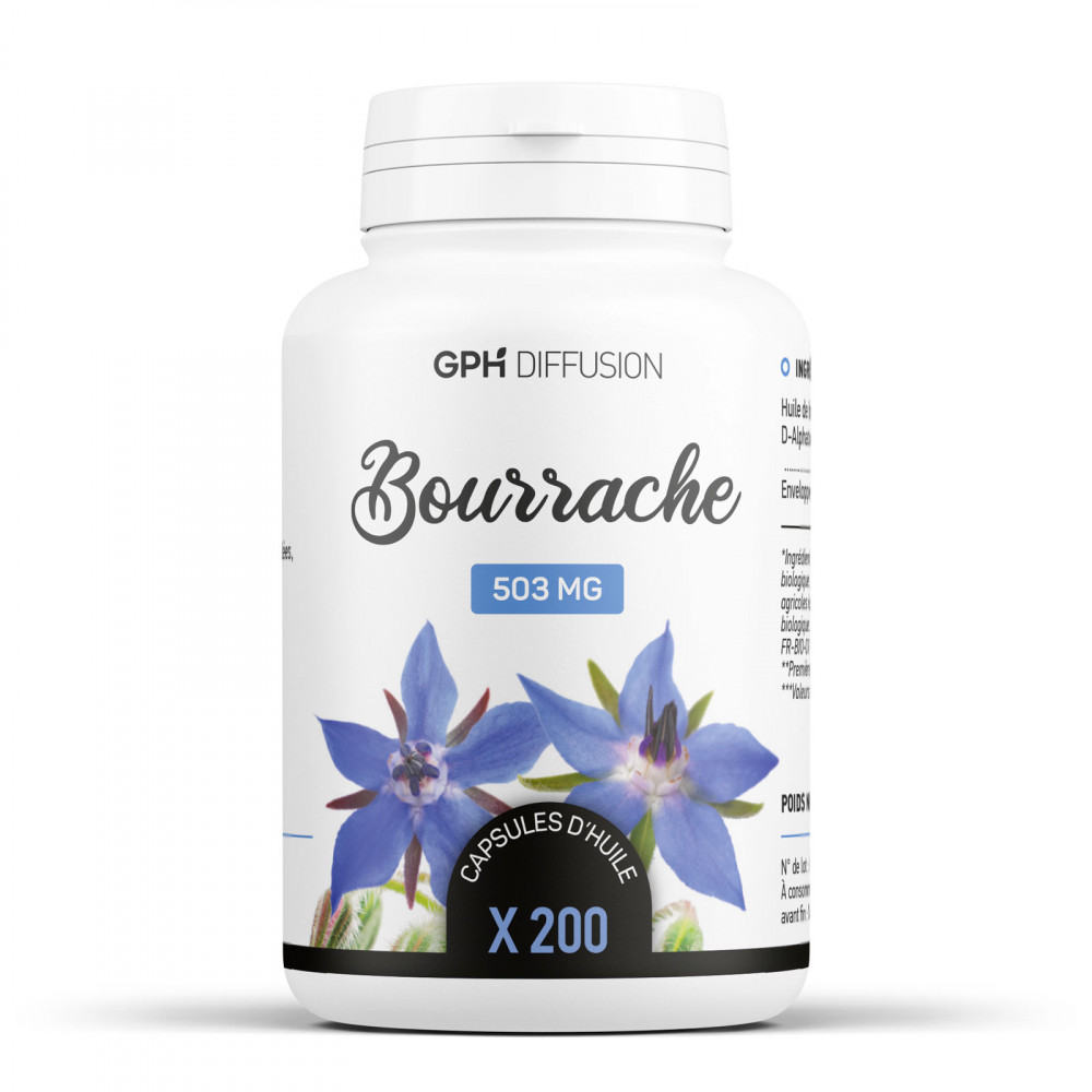 Bourrache Bio - 200 capsules à 500 mg