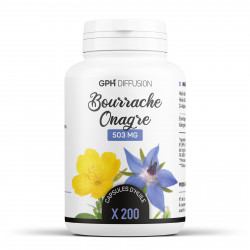 Bourrache Onagre Bio -200 capsules à 500 mg